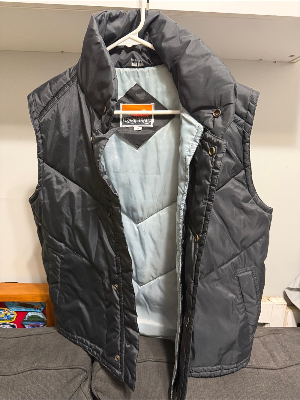 Ozark Trail Men's Quilted Puffer Vest in Charcoal
